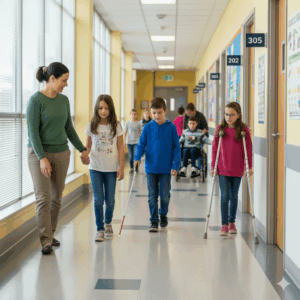 (UF2416) Utilización de las técnicas de movilidad en desplazamientos internos por el centro educativo del ACNEE