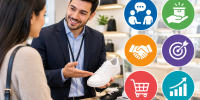 Asesoramiento de ventas en tienda moderna