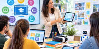 Aula interactiva de tecnología educativa