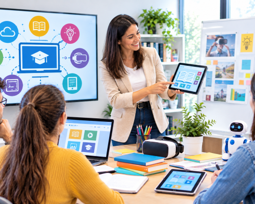 Aula interactiva de tecnología educativa