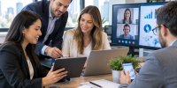 Colaboración empresarial con tecnología y datos