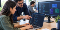 Colaboración en código en la oficina